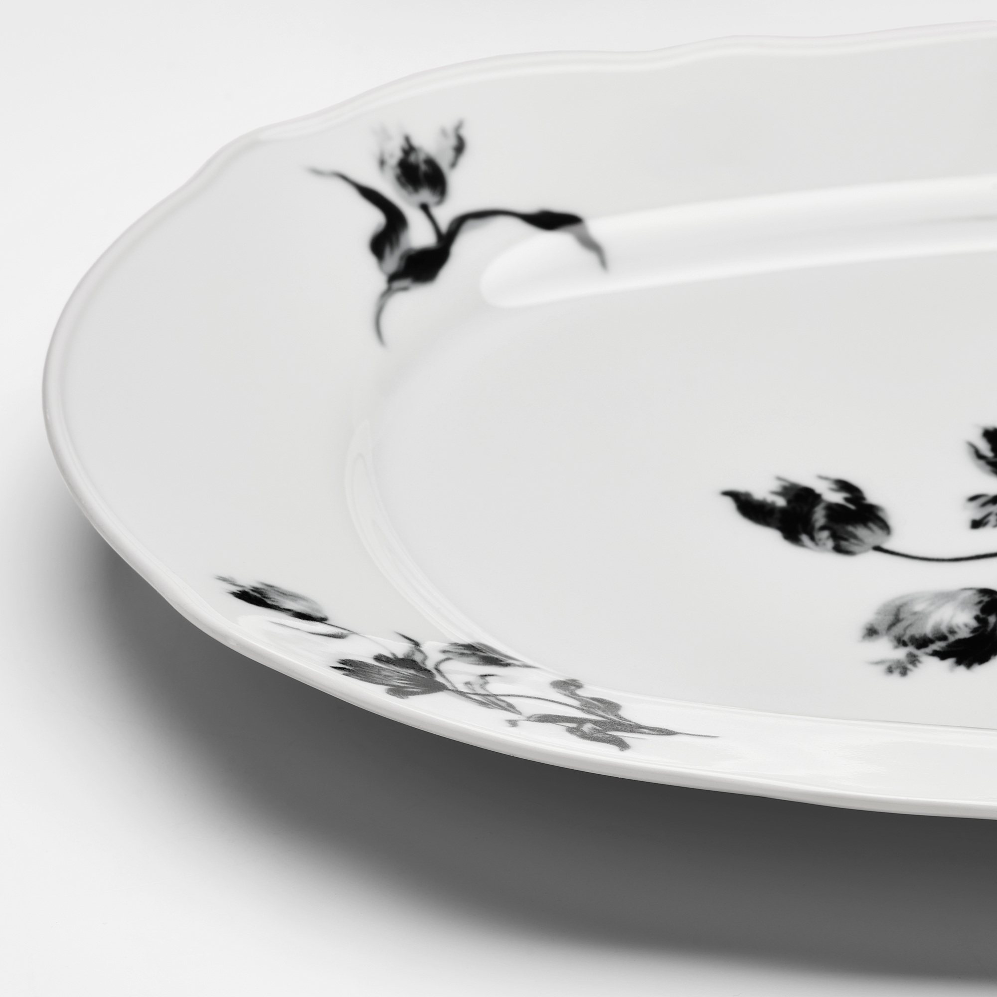 UPPLAGA Serving plate white/patterned IKEA