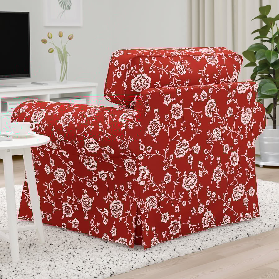 UPPLAND armchair, Virestad red/white IKEA CA