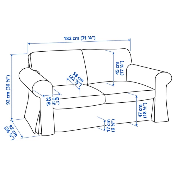 UPPLAND Loveseat, Karlshov gray-beige