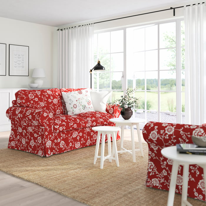 UPPLAND Loveseat, Virestad red/white IKEA CA