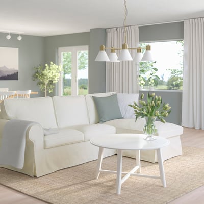 UPPLAND Loveseat with chaise, Blekinge white
