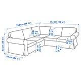 UPPLAND Sectional, 4-seat corner, Blekinge white