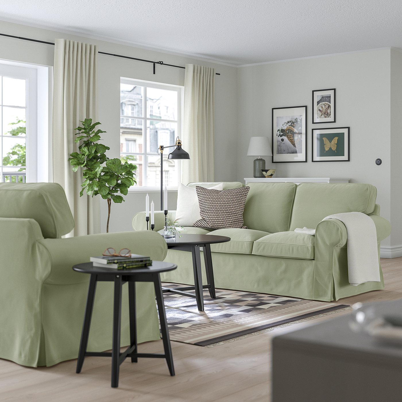 UPPLAND sofa, Hakebo gray/green - IKEA CA