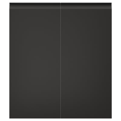 UPPLÖV 2-p door/corner base cabinet set, right-handed/matte anthracite, 13x30 "
