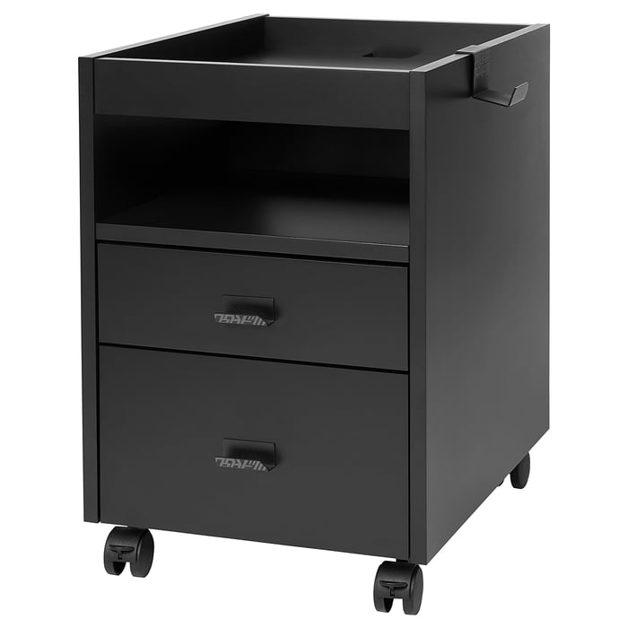 UPPSPEL drawer unit on casters, black, 40x58 cm (153/4x227/8") IKEA CA