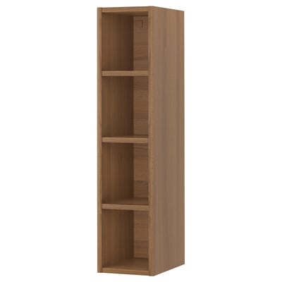 VADHOLMA Open storage, brown/stained ash, 9x14 3/8x40 "