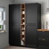 VADHOLMA Open storage, brown/stained ash, 9x14 3/8x40 "
