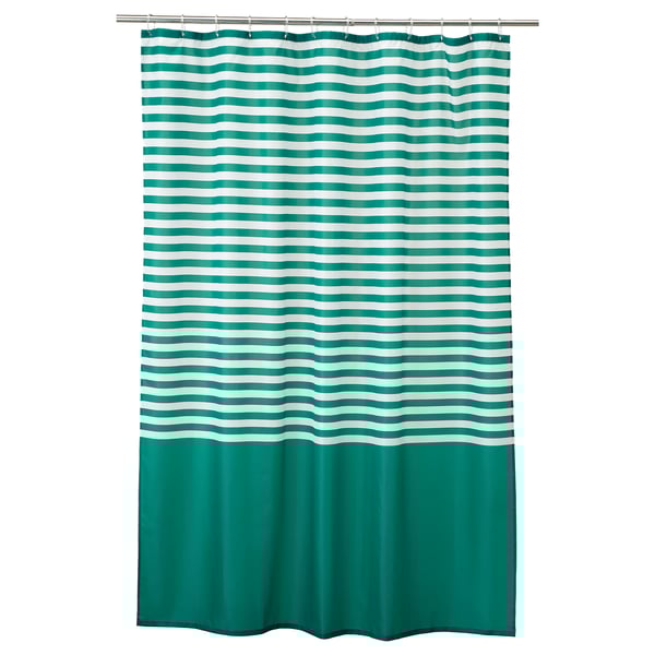 VADSJÖN-Shower-curtain---dark-green---IKEA