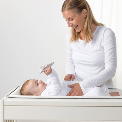 VÄDRA Cover for babycare mat, white, 29 1/2x29 1/8 "