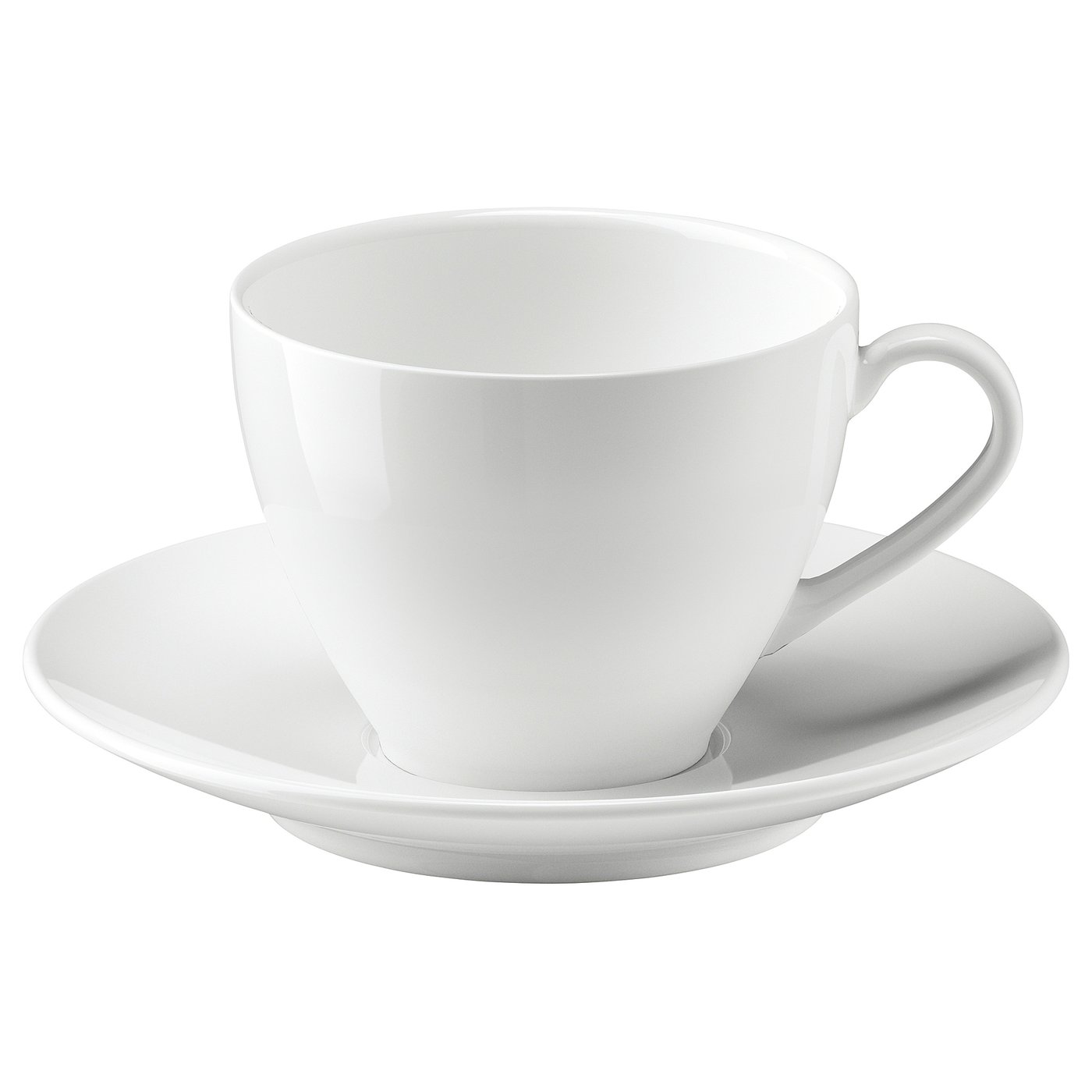Cup （VÄRDERA coffee cup and saucer, white, 20 cl (7 oz