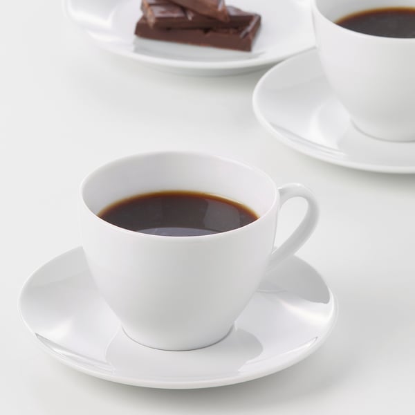 IKEA 365+ Espresso cup and saucer, white, 2 oz - IKEA