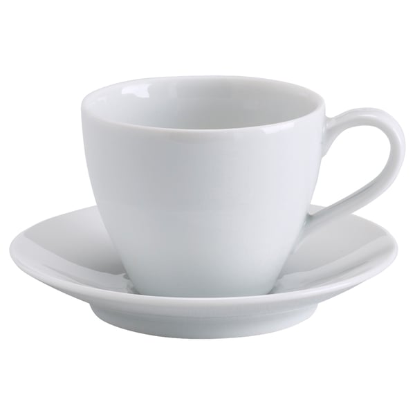 VÄRDERA coffee cup and saucer, white, 20 cl (7 oz) - IKEA CA