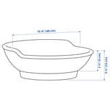 VÄSTERSJÖN Countertop sink w water trap, white, 15 3/4x5 1/2x3 1/2 "