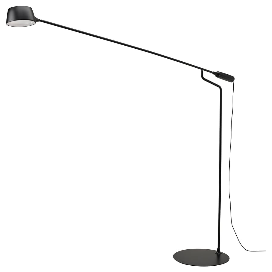 VÅGHÖJD LED floor lamp, dimmable black IKEA CA
