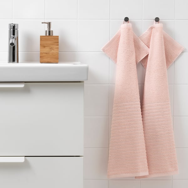 VÅGSJÖN Hand towel pale pink IKEA