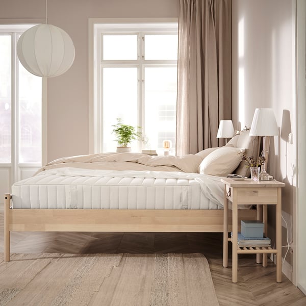 VALEVÅG Hybrid mattress, medium firm/white, Queen