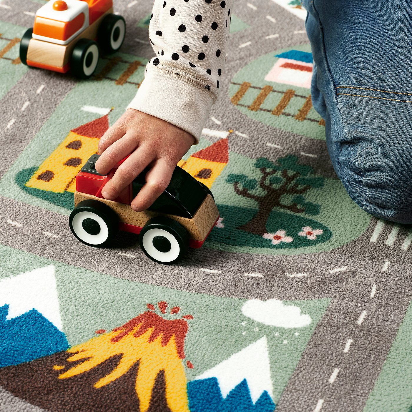 VALLABY rug, green, 100x133 cm (3'3