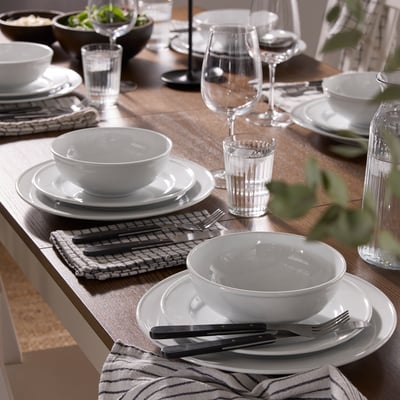 VARDAGEN 18-piece dinnerware set, white