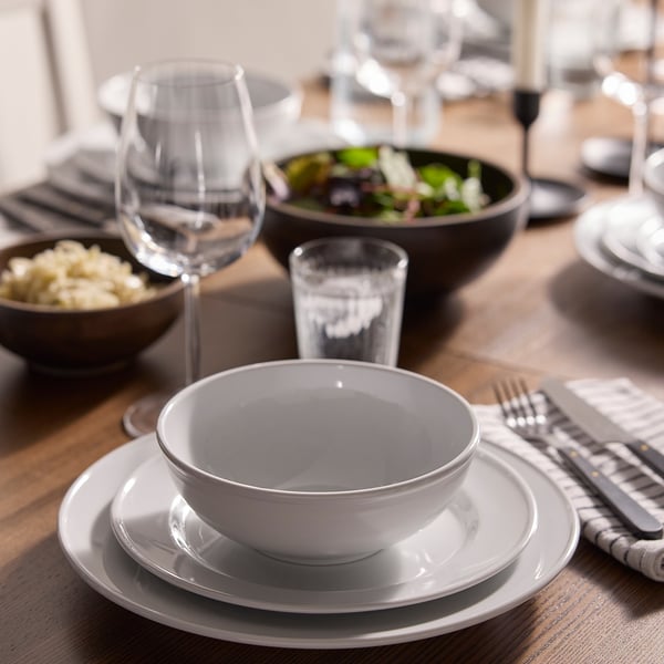 VARDAGEN 18-piece dinnerware set, white