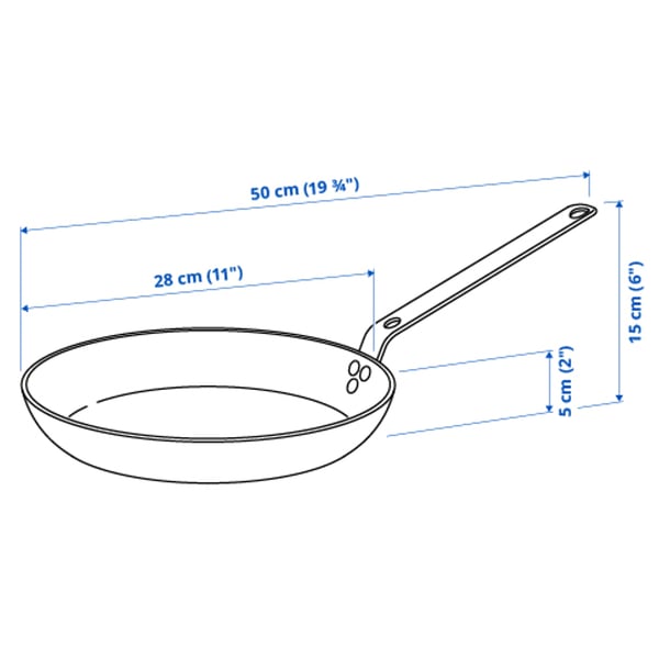 VARDAGEN Frying pan, carbon steel, 11 "