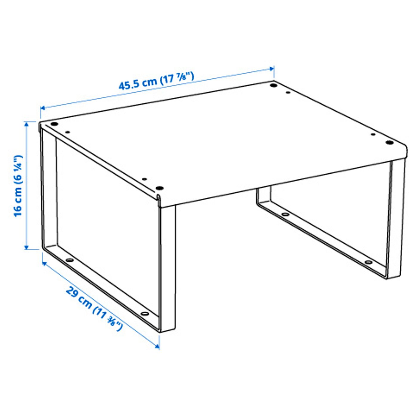 VARIERA shelf insert, white, 45.5x29x16 cm (177/8x113/8x61/4