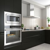 VASKARBO Wall oven with true conv+self-clean, Stainless steel