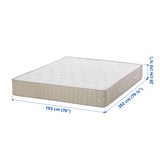 VATNESTRÖM Pocket spring mattress, medium firm/natural, King