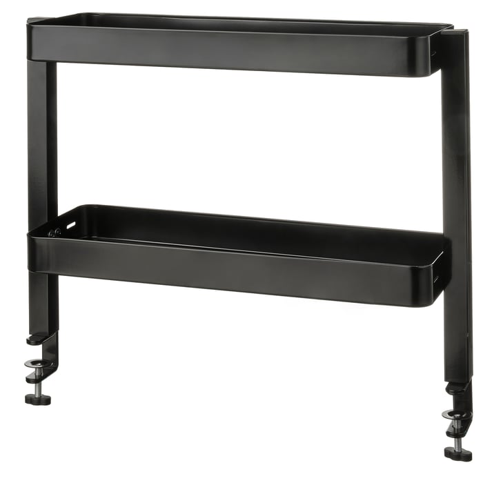 VATTENKAR desktop shelf, black, 49x15 cm (19 ¼x6") IKEA CA