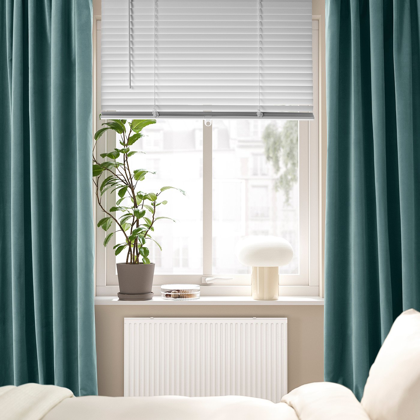 VECKLARFLY Venetian blind, white, 91.4x155 cm (36x61