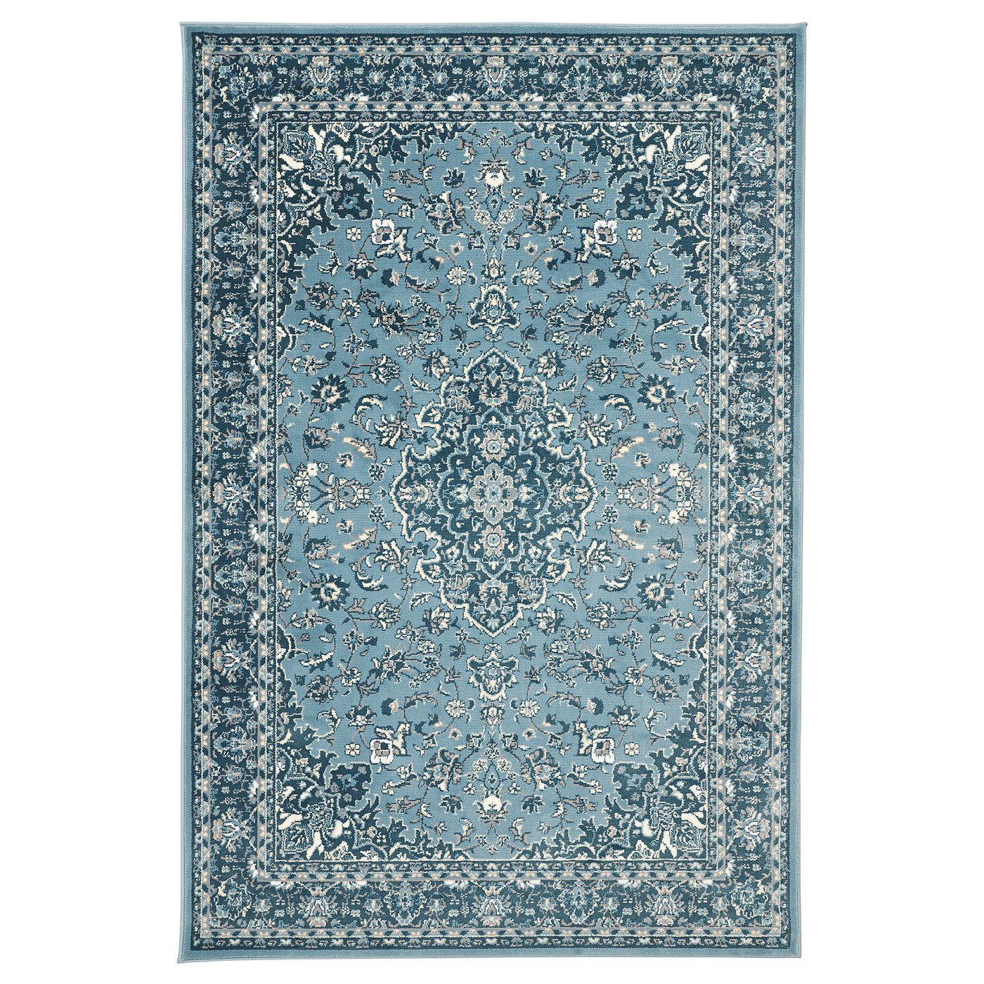 VEDBÄK Rug, low pile - blue 133x195 cm (4 ' 4 