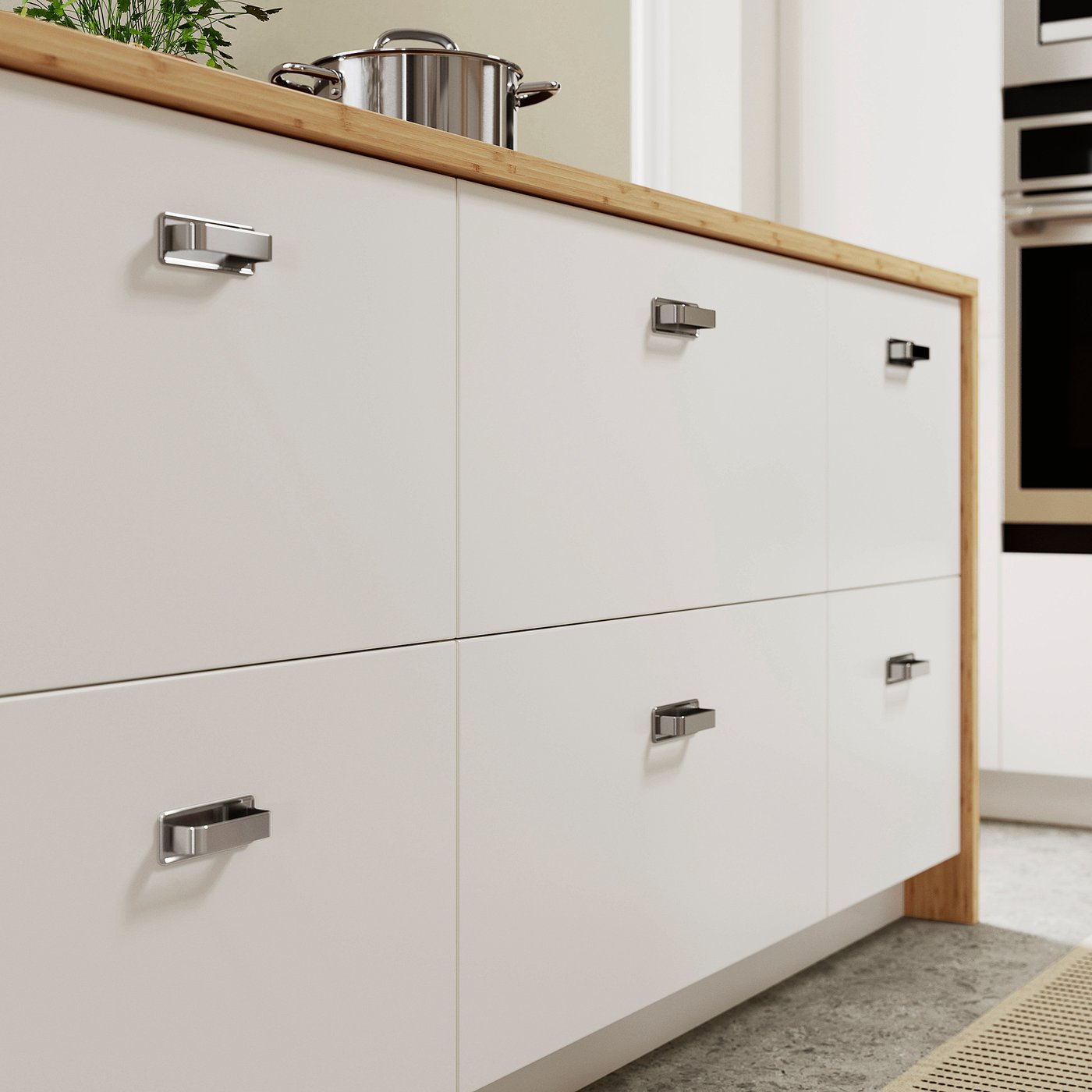 VEDDINGE drawer front, white, 38x13 cm (15x5