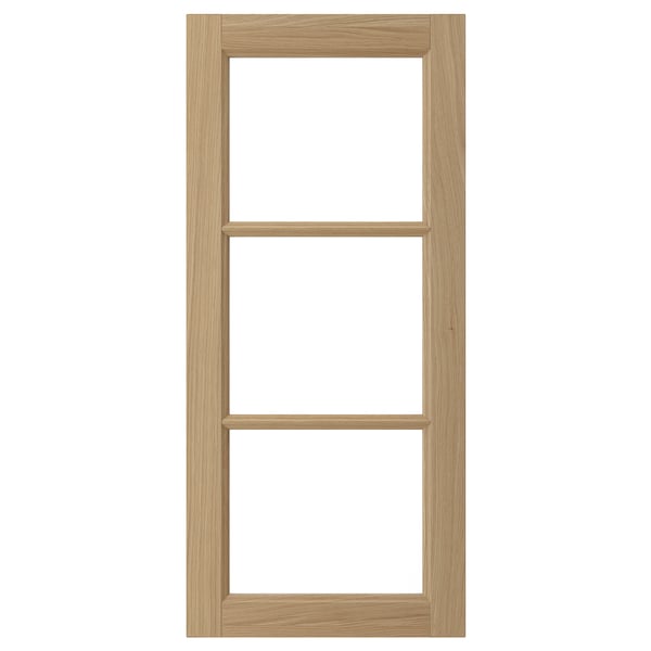 VEDHAMN Glass door, oak, 18x40 "