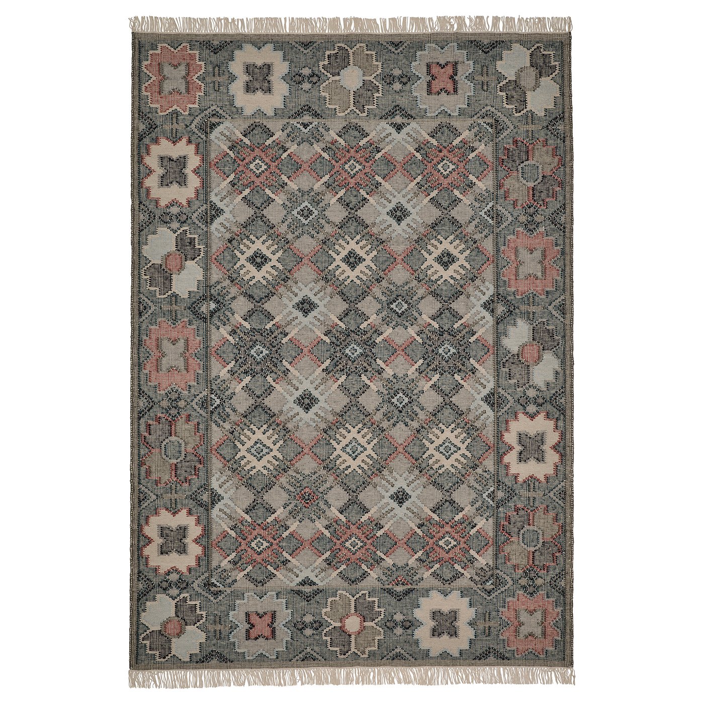 ヴェステルヴィーグラグ 平織り, maimai1515 VESTERVIG Rug, flatwoven - handmade multicolor/diamond