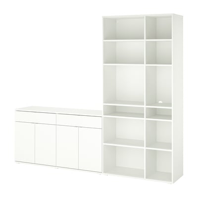 VIHALS Storage combination, white, 92 1/2x18 1/2x78 3/4 "