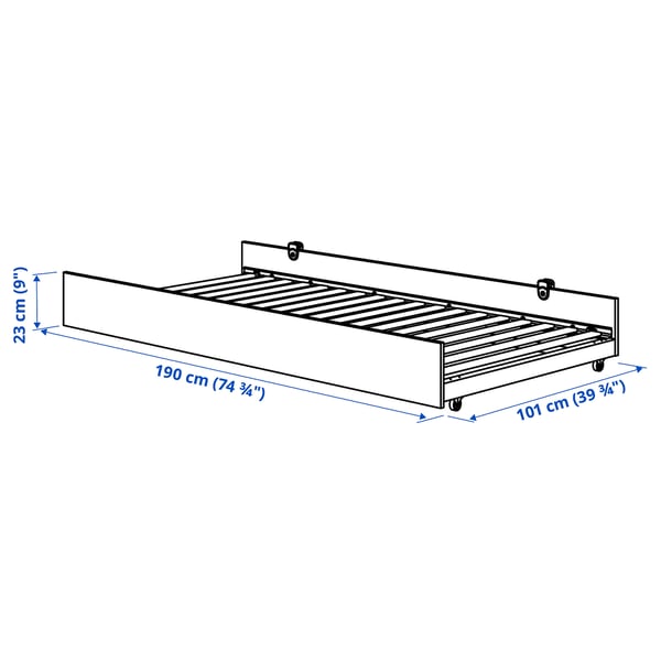 VIHALS Trundle bed, white, Twin