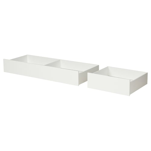 VIHALS Underbed storage box, set of 2 - white Full/Double/Twin/Single