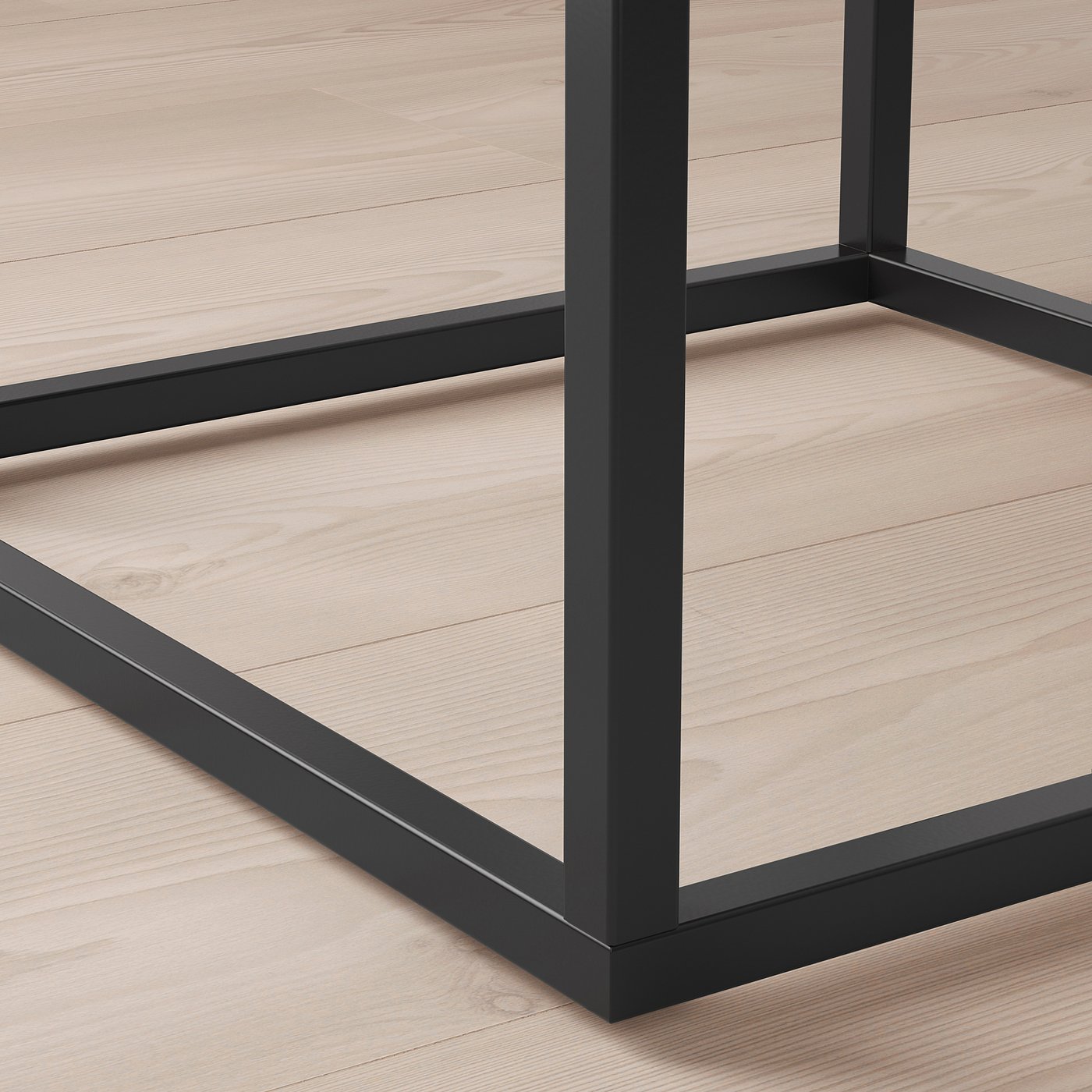 VIKHAMMER nightstand, black, 40x39 cm (153/4x153/8