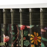 VILDPERSILJA Curtains, 1 pair, black-green multicolor/floral pattern with heading tape, 57x98 "