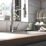 VIMMERN Kitchen faucet with handspray, stainless steel color
