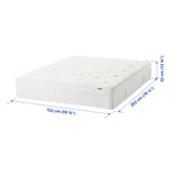 VINGELEN Eurotop hybrid mattress, plush/white, Queen