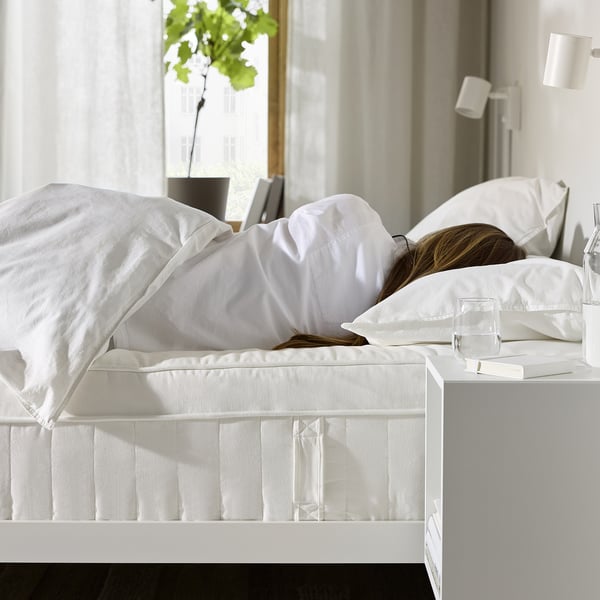 VINGELEN Eurotop hybrid mattress, plush/white, Queen