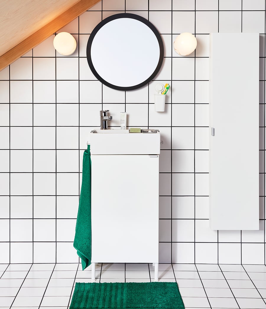 VINNFAR Bath mat, dark green, 16x24" (40x60 cm) IKEA