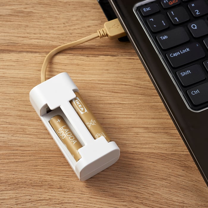 VINNINGE Battery charger, white IKEA
