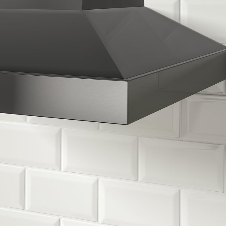 VINSTGIVANDE wall mounted range hood, black Stainless steel IKEA CA