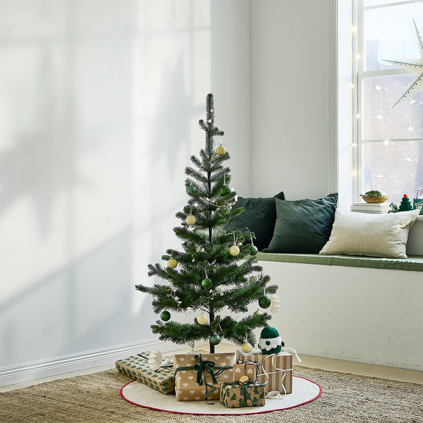 VINTERFINT artificial Christmas tree, indoor/outdoor green, 150 cm