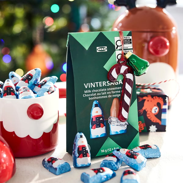 VINTERSAGA Bag of milk chocolate snowmen, Rainforest Alliance Certified, 3 oz