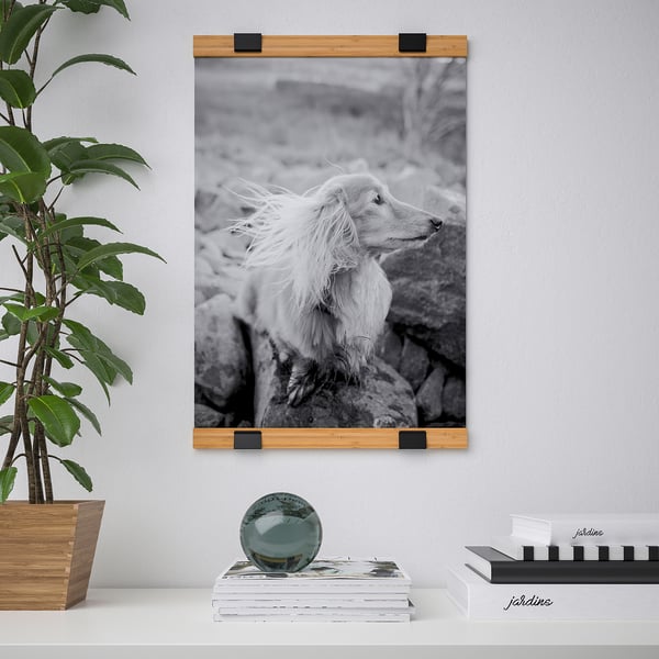 VISBÄCK poster hanger, bamboo, 40 cm (153/4") IKEA CA