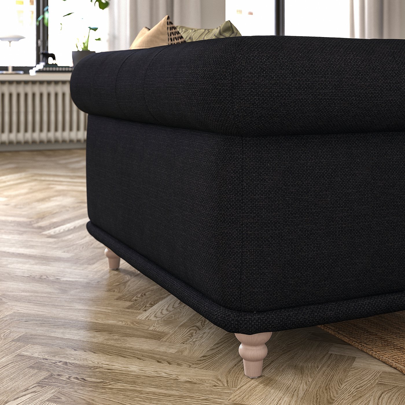 VISKAFORS 1,5-seat armchair, Lejde anthracite/birch - IKEA CA