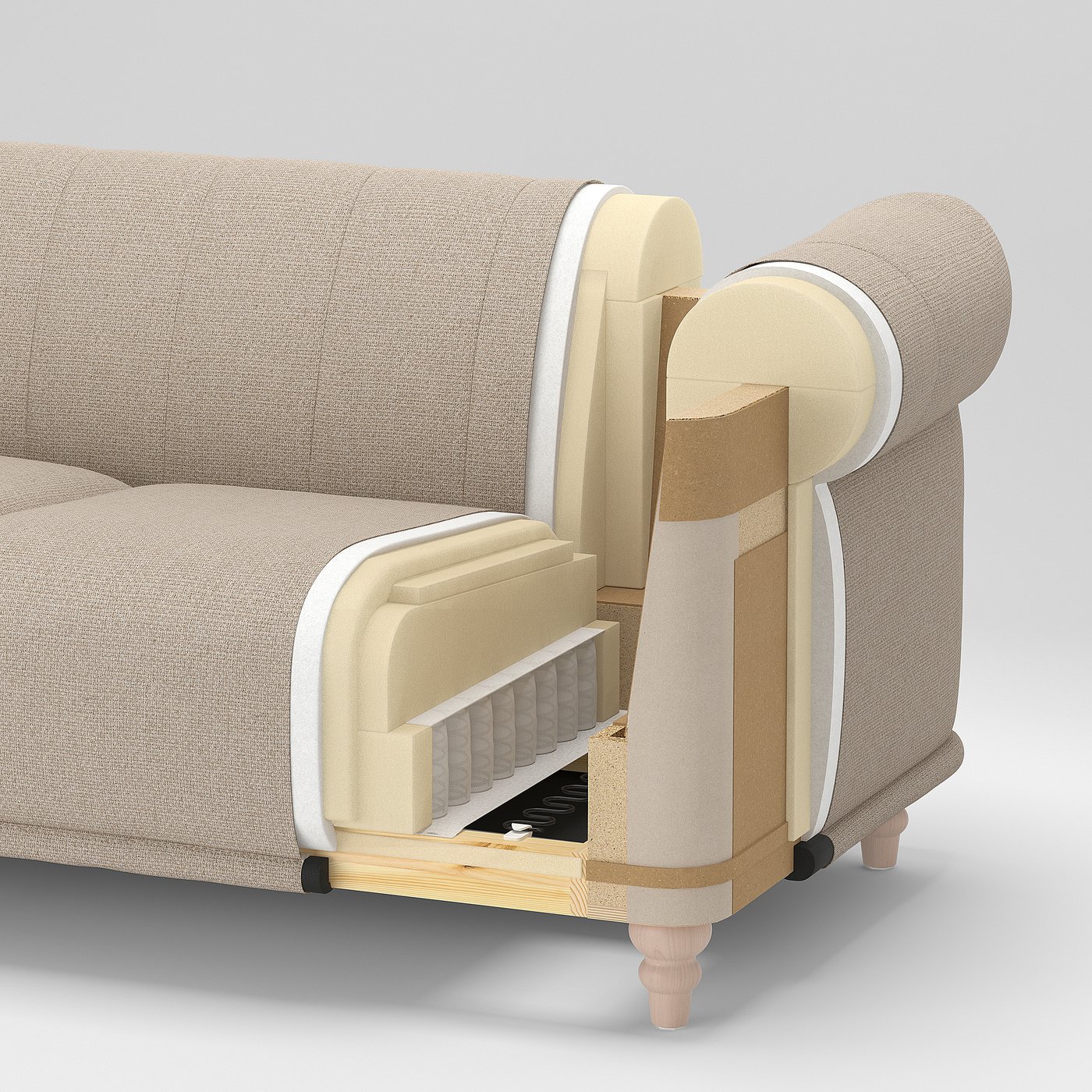VISKAFORS sofa, Högalid brown/brown - IKEA CA