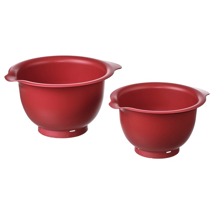 VISPAD mixing bowl, set of 2, red IKEA CA